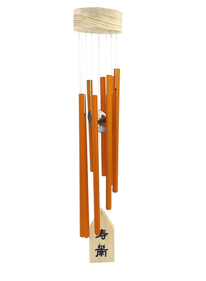 Plus Value Feng Shui Metal Wind Chime Bells 8 Pipes Rods for Home Decor, Balcony, Bedroom Window, Garden, Outdoor - Positive Energy & Peaceful Sound (Golden) - Image 3